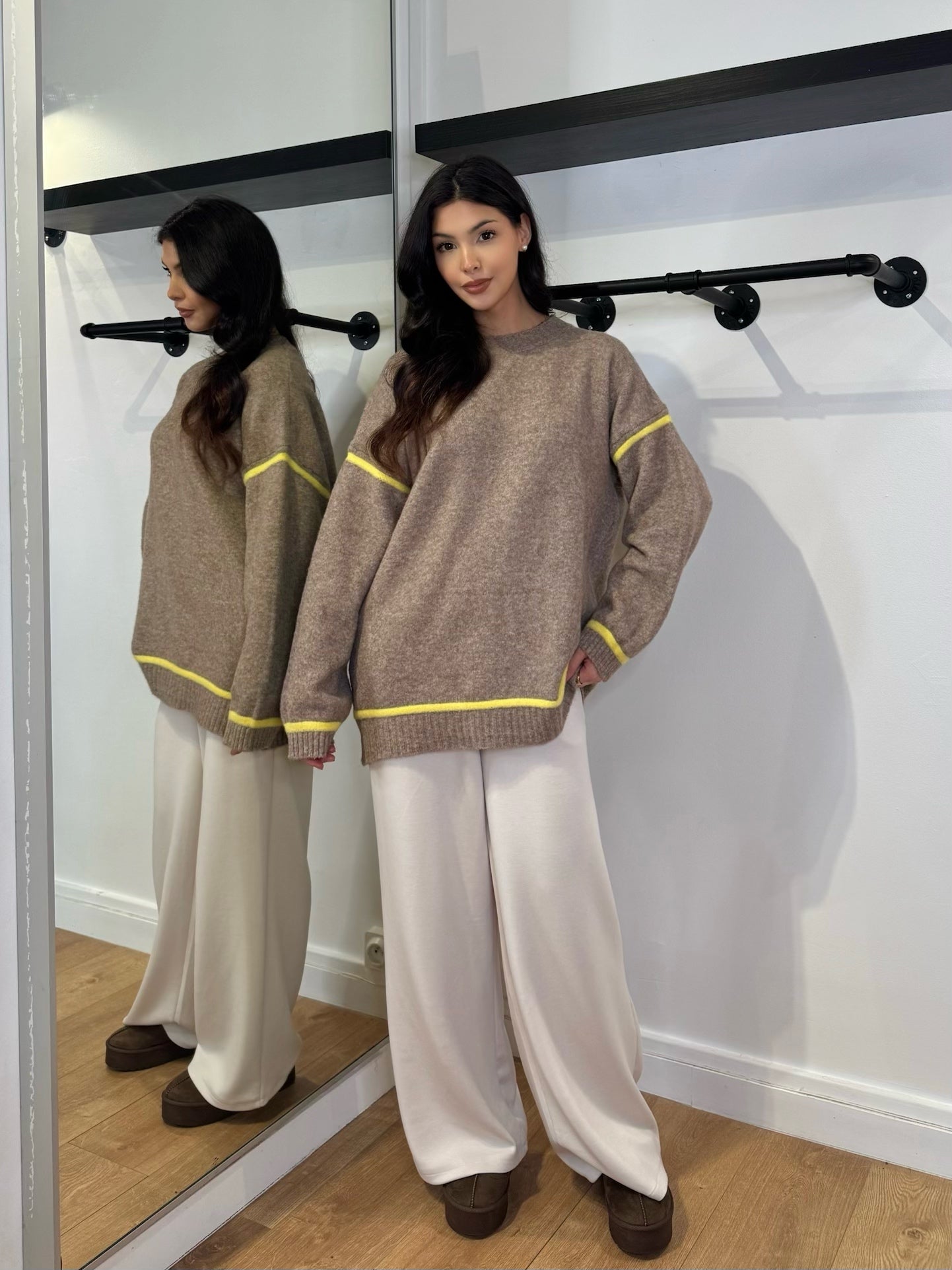 PANTALON ÉLÉGANT CONFORT CRÈME