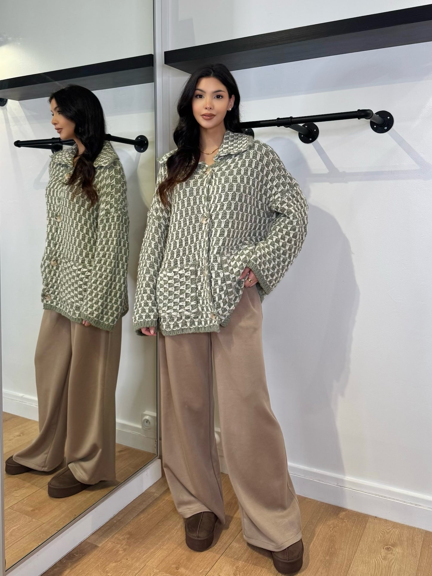 PANTALON ÉLÉGANT CONFORT TAUPE