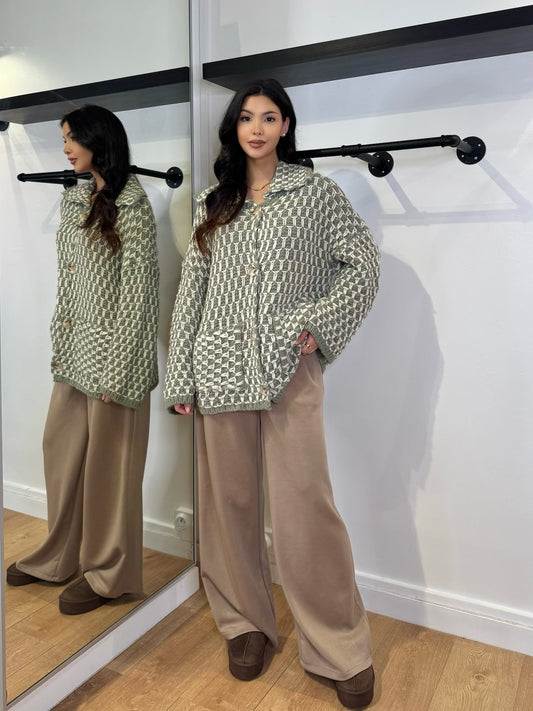 PANTALON ÉLÉGANT CONFORT TAUPE