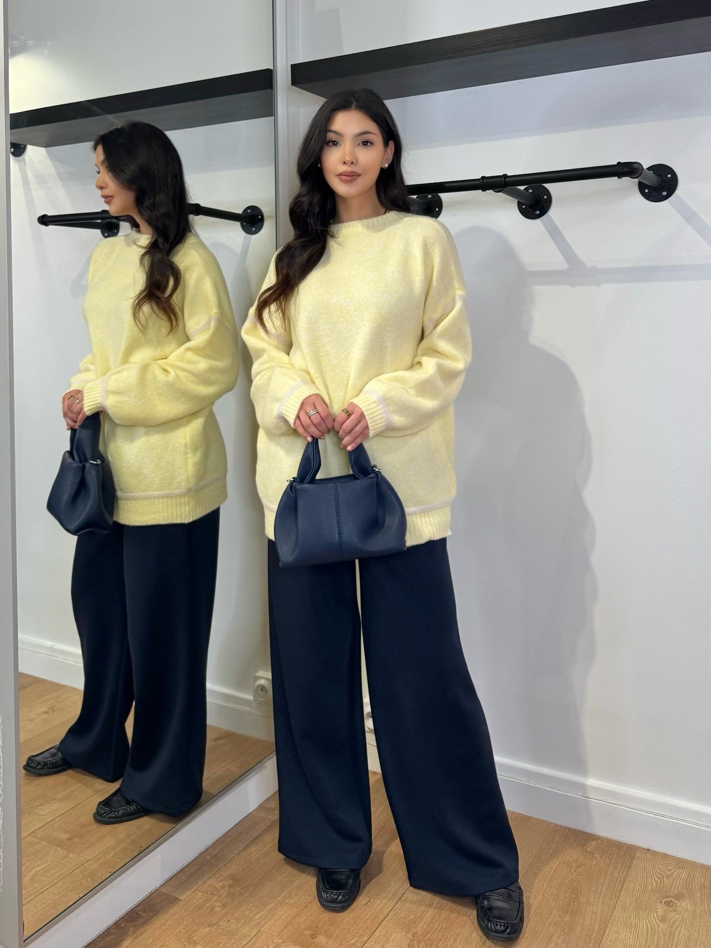 PANTALON ÉLÉGANT CONFORT BLEU MARINE