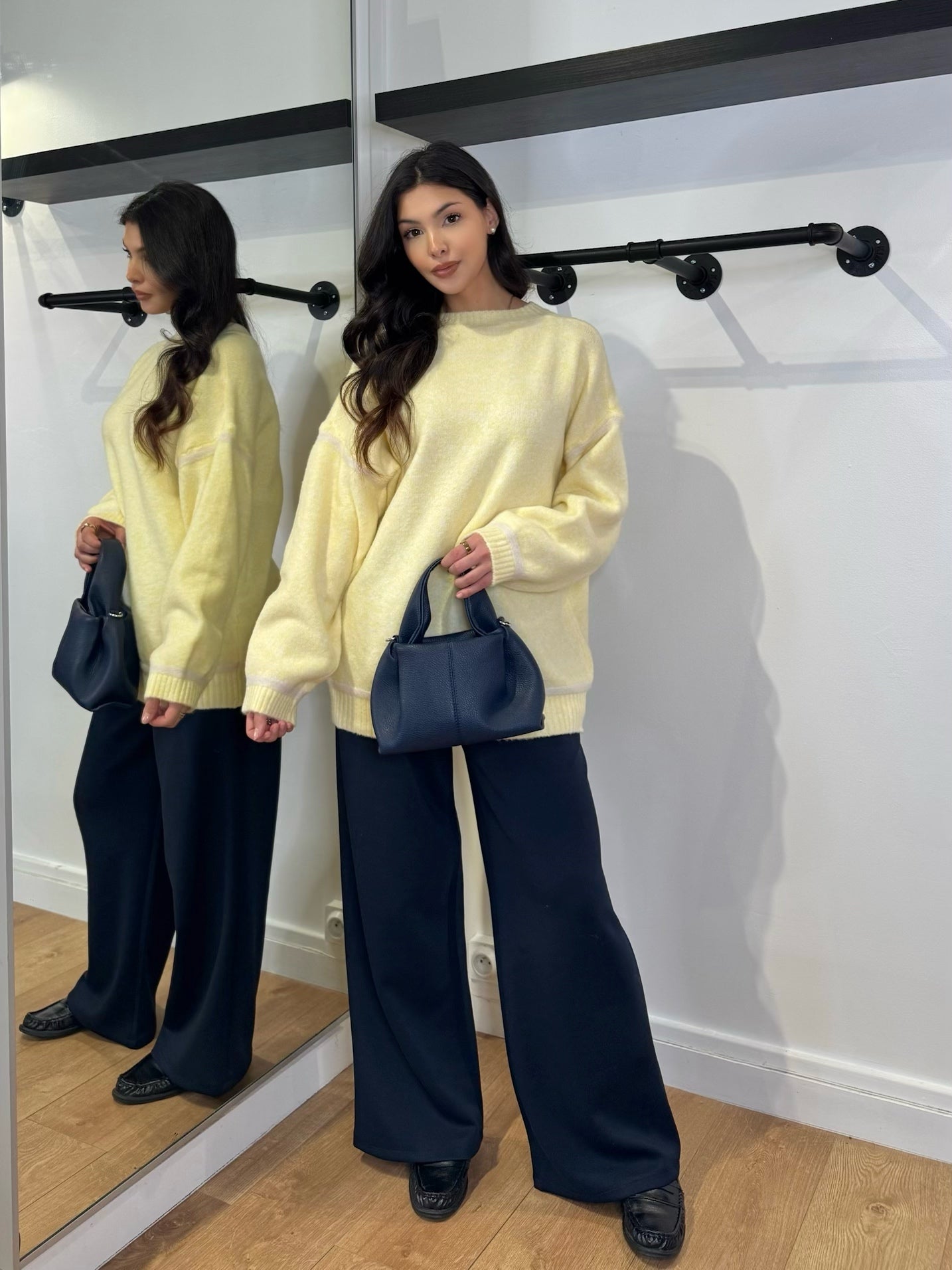 PANTALON ÉLÉGANT CONFORT BLEU MARINE