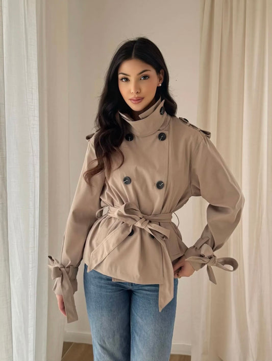 TRENCH COURT CINTRÉ BEIGE