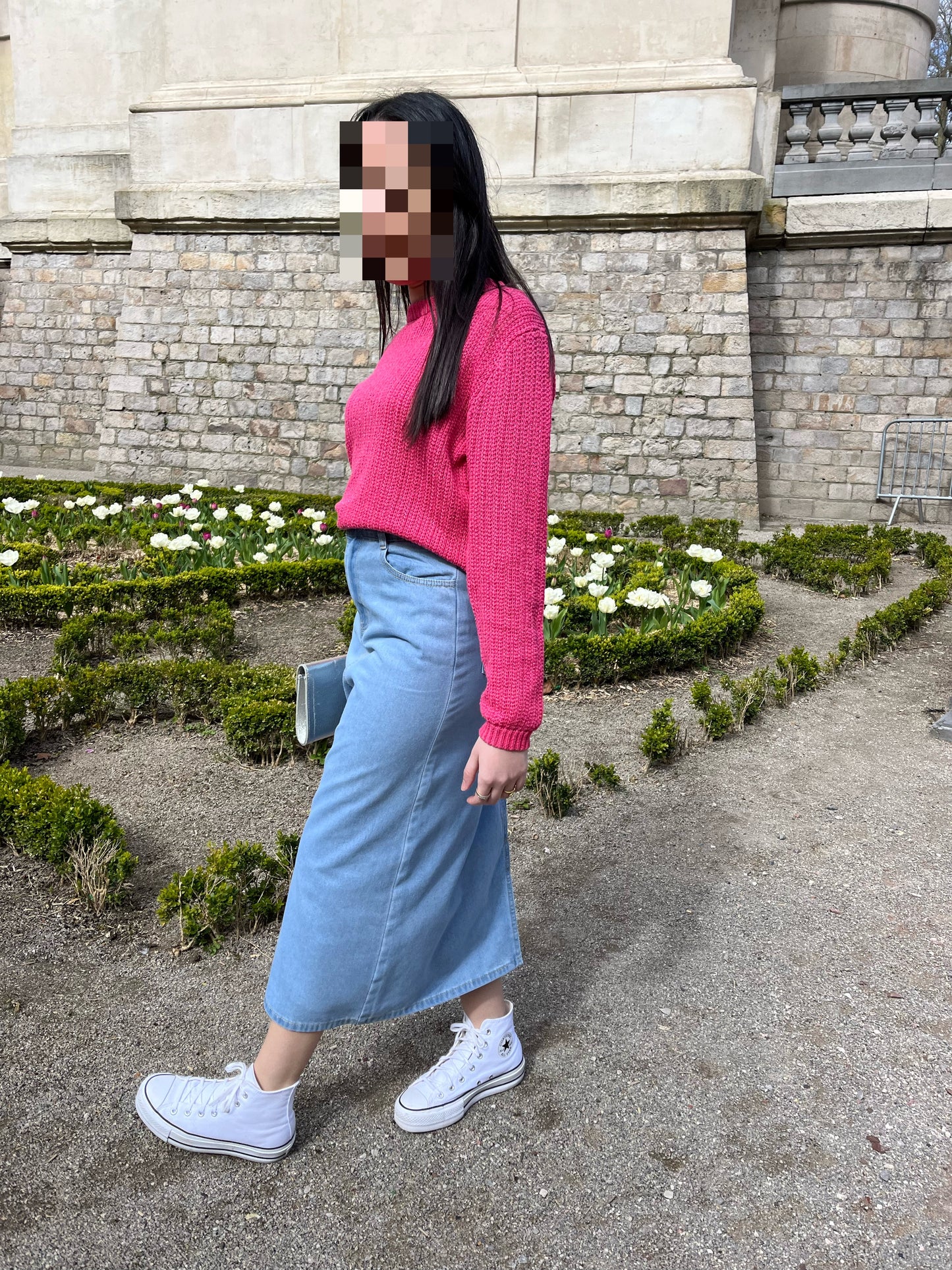 JUPE EN JEANS BLEU CLAIR