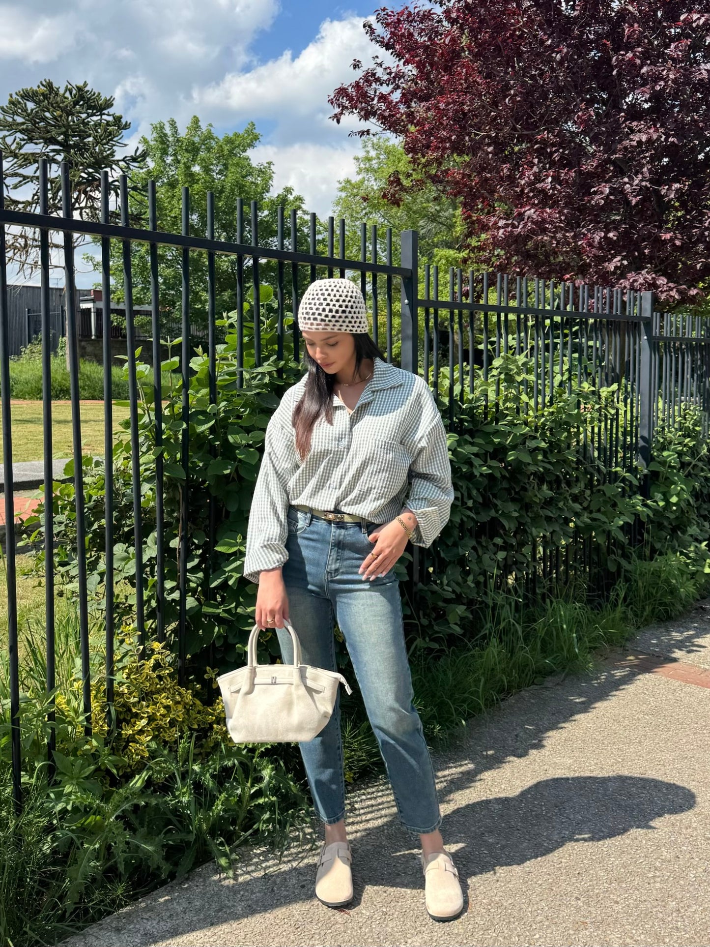 CHEMISE VICHY KAKI