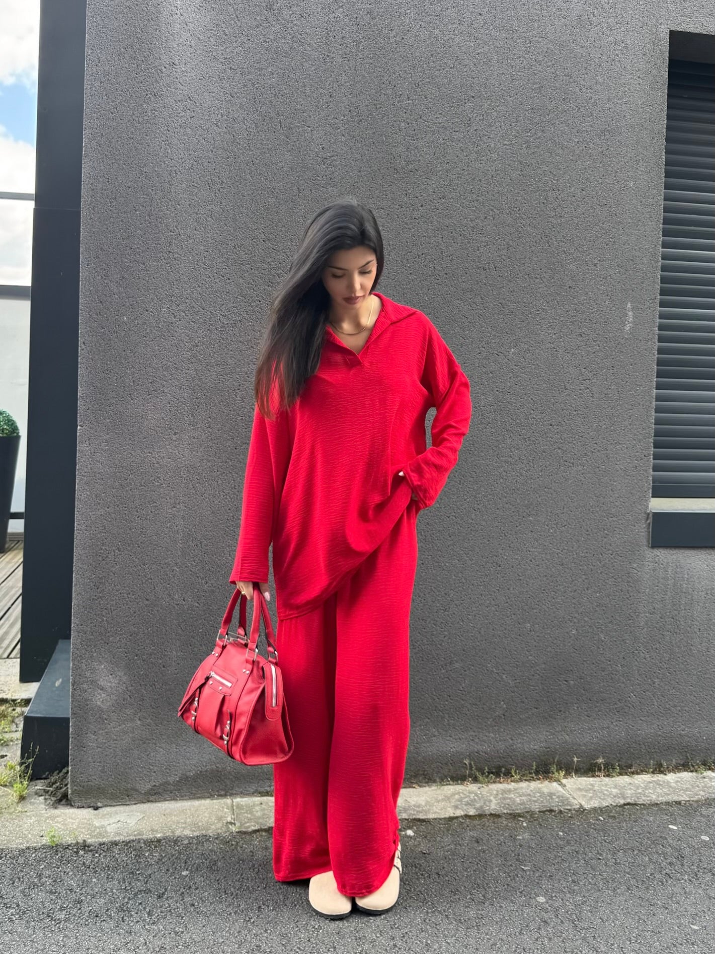 ENSEMBLE FLUIDE ROUGE