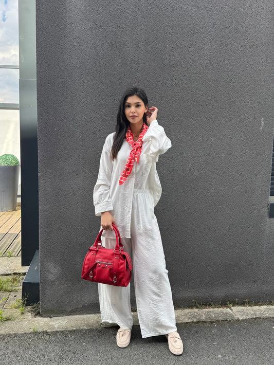 ENSEMBLE FLUIDE CHEMISE BLANC