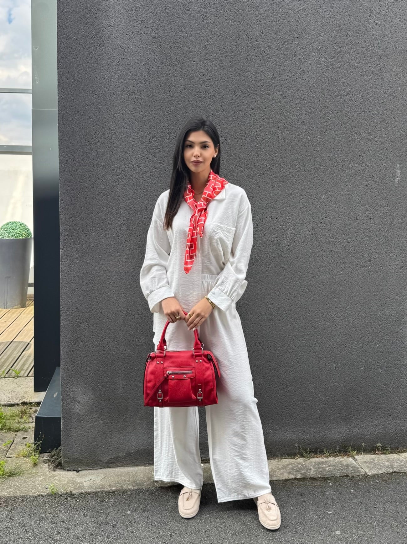 ENSEMBLE FLUIDE CHEMISE BLANC