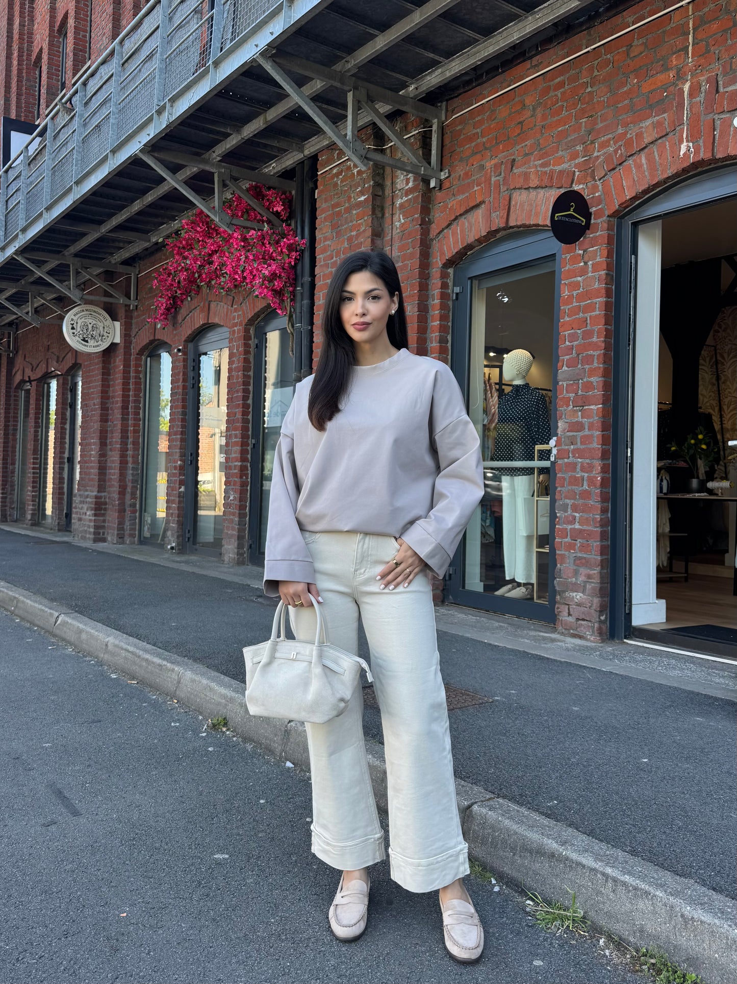 T SHIRT MANCHE LONGUE BEIGE