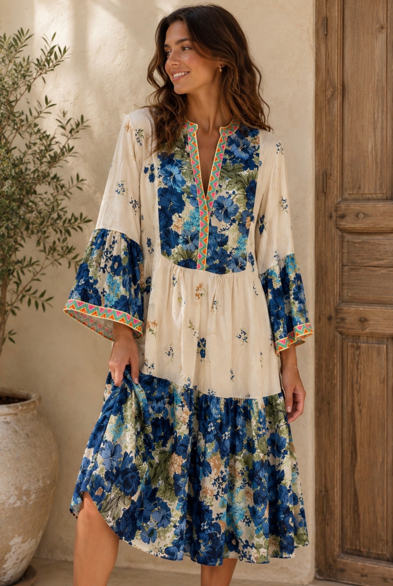 Robe bohème azura