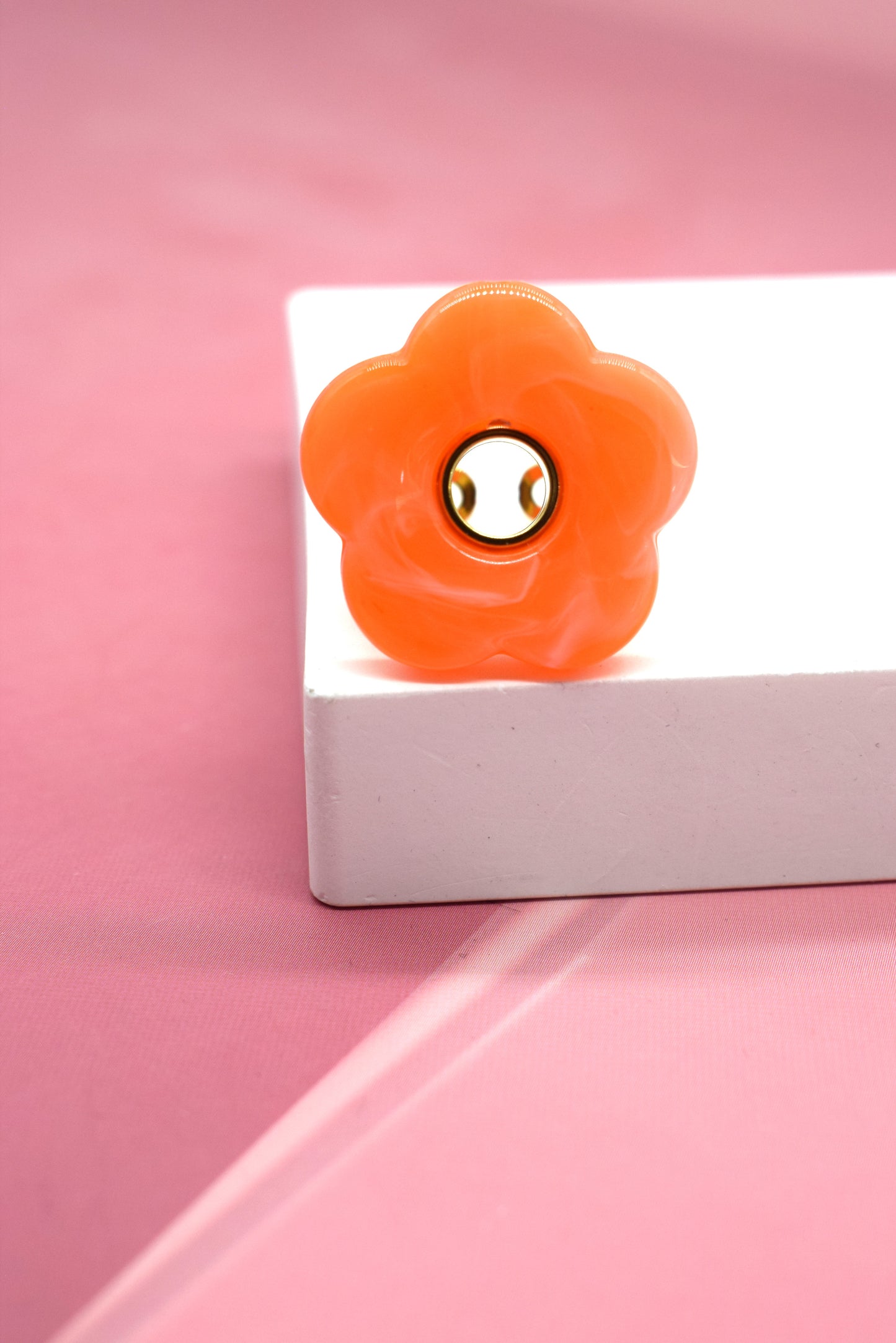 BAGUE FLEUR ORANGE