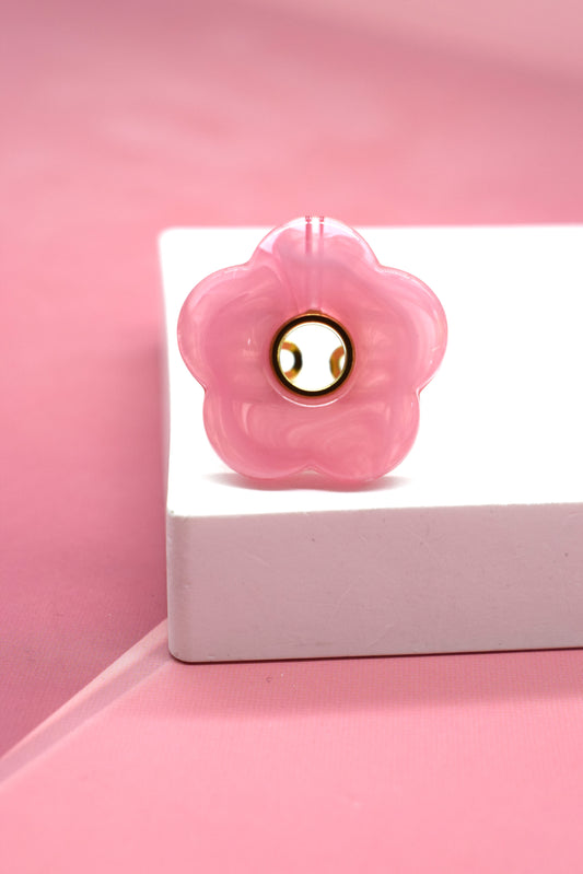 BAGUE FLEUR ROSE