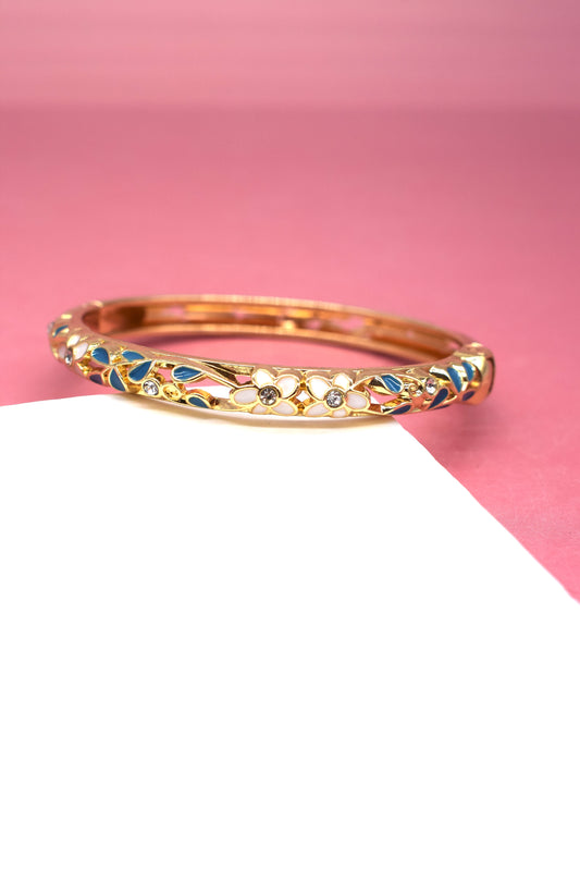 BRACELET BEBETA BLANC - BLEU CANARD