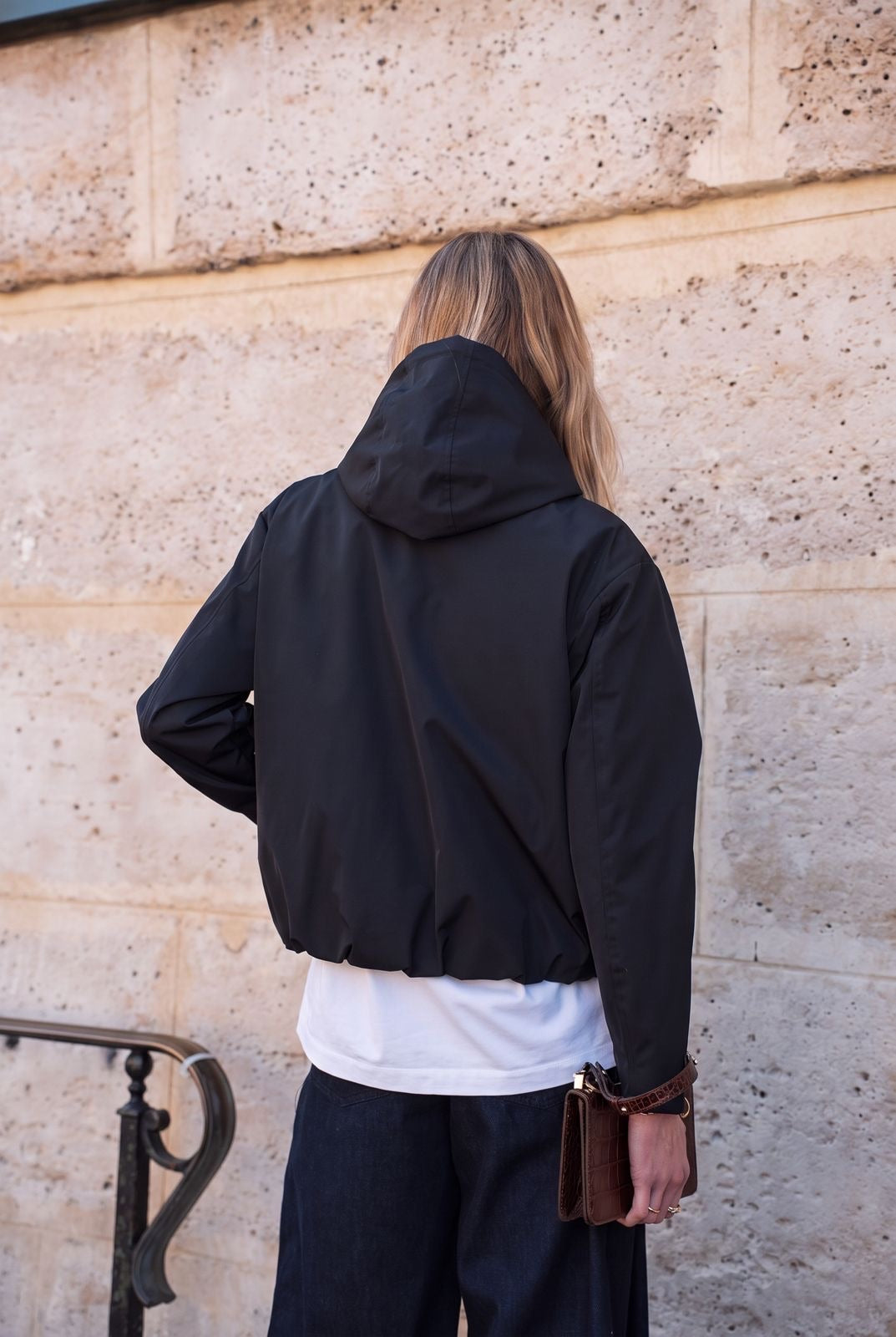 K-Way noir à capuche
