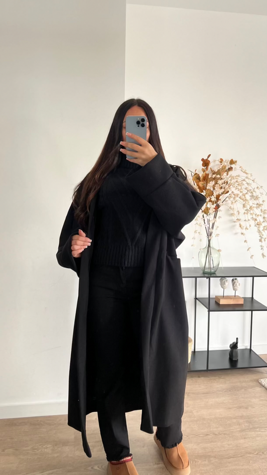 MANTEAU LONG NOIR